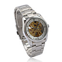 Frauen aus Edelstahl mechanische Armbanduhr