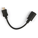 Micro USB a mini USB macho hembra adaptador convertidor (9 cm de longitud)