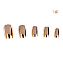 75pcs Metal Shiny Silver And Golden Acrylic UV Gel False Nail Art Tips
