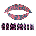 5 Pcs Lip Tattoo and 10 Pcs Nail Stickers
