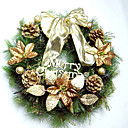40CM Gold Pinecone Christmas Wreath