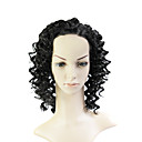 avant de lacet cheveux mi mixte noir perruque cheveux bouclés