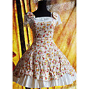 sleevelees genou-longueur pays florale de coton robe lolita