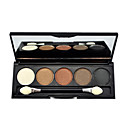 5 colores paleta de sombra de maquillaje de ojos con un pincel libre