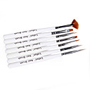 7pcs Nail Art Brushes With White Handle