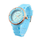 Marvelous Ladies' Quartz Movement Silicone With Round Shape Wrist Watch(More Colors)