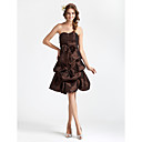 A-line Princess Sweetheart Knee-length Taffeta Bridesmaid Dress