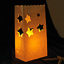 Star Shaped Cut-out Paper Luminary (Set of 4)
