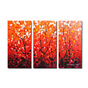 Hand-painted Abstract Oil Painting with Stretched Frame - Set of 3