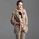 TS Wave Design Rabbit Fur Coat