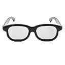 re-utilizable de plástico marco de resina de lentes gafas 3D (negro)