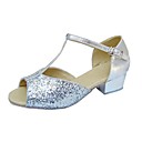 personalizzare le prestazioni di scarpe da ballo scarpe scintillanti brillantini superiore latino per i bambini