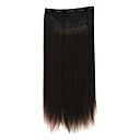 100%  Heat Friendly Synthetic Silky Straight Clip In Hair Extensions