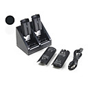 Dual USB estação de carregamento com 2 baterias recarregáveis ​​para wii (2800mAh, cores sortidas)