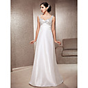 A-line Sweetheart Floor-length Sequined Satin Wedding Dress