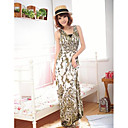 Chiffon Maxi Dress With V-neck And Straps (More Colors)