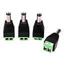 5pcs jævnstrøm jack til 2 leder skrue ned stik til LED-lys controller