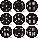 nail art timbro stampaggio modello di serie di immagini piastra m