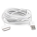 Cavo USB per iPad, iPhone e iPod, lungh. 3m - Bianco