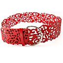 Decorative Carved Floral Wide Belt (More Colors)