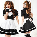 Hot Girl Black Polyester Maid Suit (4 Pieces)