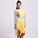 TS Simplicity Two-tone Girdle Long Sleeve Dress