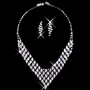 brilhante colar de strass colar e brincos v