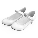Kids' Patent Leather Closed Toe Wedding Shoes With Buttons