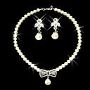 brilhante colar de strass arco e brincos