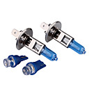 H1 100W Super White Car Bulbs DC 12V 1 Pair (Get Two Sugnal Blubs Free)