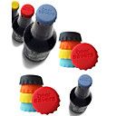 Colorful Silicone Beer Bottle Cap Stopper (6-Pack, Random Color)