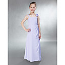 A-line Straps Floor-length Chiffon Junior Bridesmaid Dress