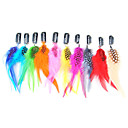 20 Pcs Mixed Color Clip in Feather Hair Extensions