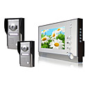 duas ligas câmera tampa à prova de intempéries com 7 polegadas de monitor de cor de vídeo do sistema de telefone da porta
