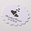 tag personalizado favor scalloped - corações voadores (conjunto de 60)
