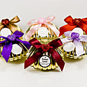 Shell Favor Holder With Bow And Heart (Set of 6)