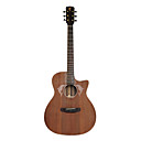 41 "Delphin schnitzen Kanadische Rot-Zeder und Kirsche oben Seite Cutaway Jumbo Akustik-Gitarre mit Gig Fall