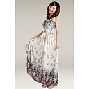 Strapless ColumnPolyester Chiffon Maxi Dress (More Colors)