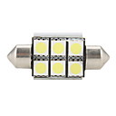 36mm 6 SMD Super White 5500K LED Glühbirne