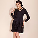 TS Elastic Knitted Lace Cozy Dress