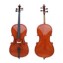 Handmade Satin Solid Flame Maple Cello with Stand