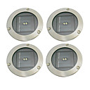 set di 4 bianco 2 led luce solare paesaggio sotterraneo giardino di potenza