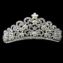 lindo liga de prata de strass e pérolas tiara nupcial