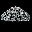 liga de prata de strass e pérola sonho nupcial tiara