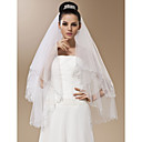 One-tier Tulle With Bead Fingertip Wedding Veil (More Colors)