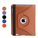 Estuche de Cuero PU con Soporte Giratorio de 360 Grados con Hibernación y Des-Hibernación para el Nuevo iPad - Colores Surtidos