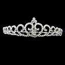 pithy liga de prata de strass e pérolas tiara nupcial