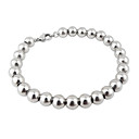 pulsera de titanio hombres del acero (longitud: 10 cm, diámetro de la bola: 8mm)
