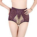 Chinlon/Cotton Boyshorts High Waist Shaper Briefs With Lace (More Colors)