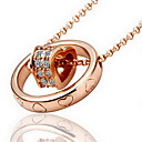 18k prachtige mode-strass roll hart legering ketting (meer kleuren)